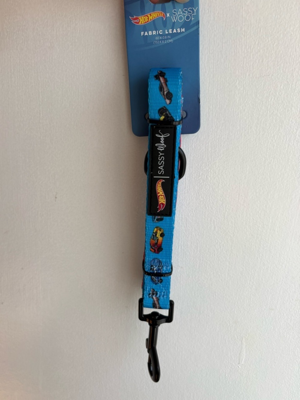 Sassy Woof Hot Wheels Blue Fabric Dog Leash